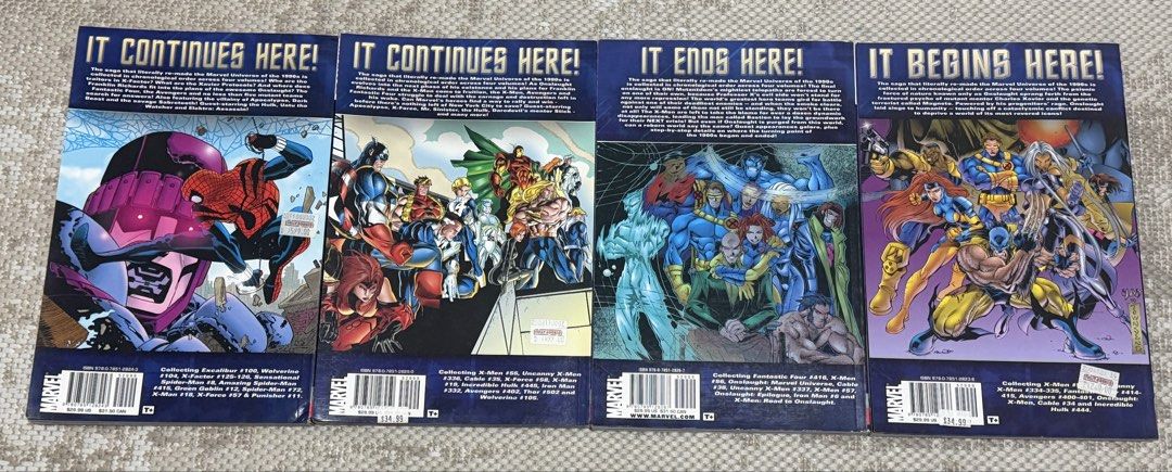 Marvel X-Men Onslaught The Complete Epic Graphic Novels (Category: Comics & Manga) located in Paranaque City. Submitted by safehands1 (Listing ID 1463228151, Image 2). Description: - Complete X-Men Onslaught Saga - Includes all 4 volumes - Tells the full story of this major Marvel event - Perfect for X-Men collectors 1500 each 5500 as pack.