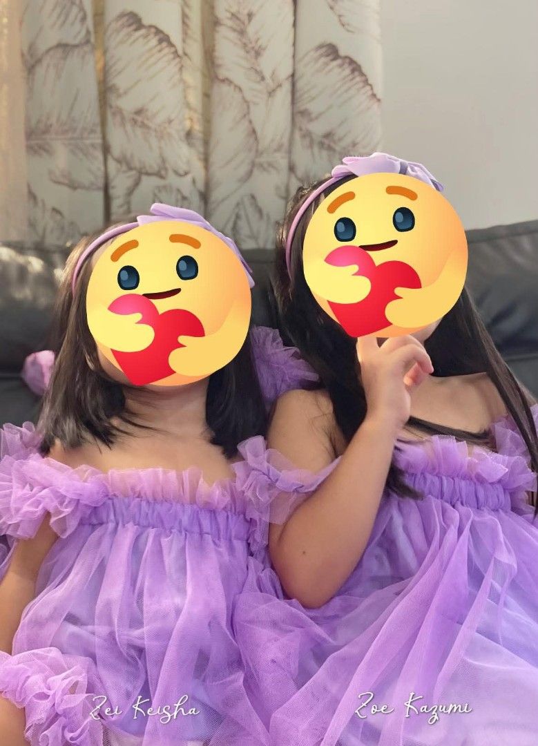 Matching Lavender Dresses with Headbands (Category: Babies & Kids Fashion) located in Quezon City. Submitted by ledahm041990 (Listing ID 1463312431, Image 2). Description: - Two matching lavender tulle dresses - Ideal for parties, special occasions, and photoshoots 380 5-7yrs old 350 1-2yrs old .