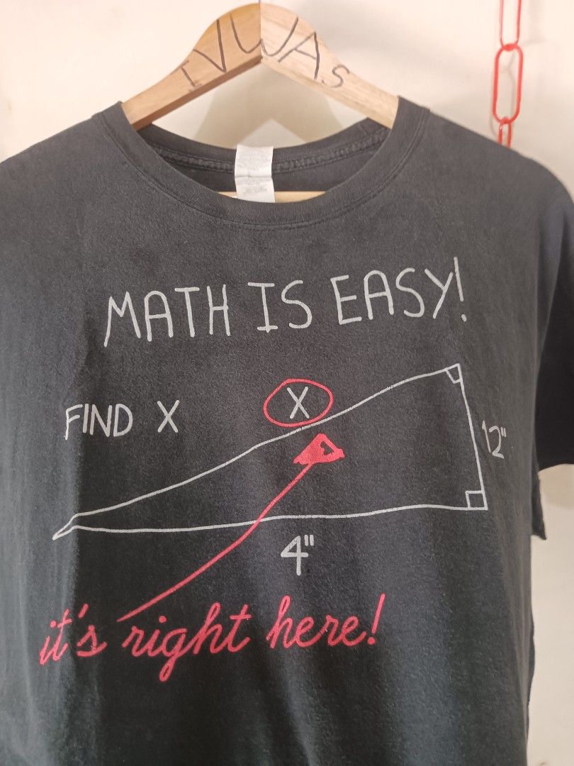 Math Humor Tee (Category: Formal Shirts) located in Cebu City. Submitted by nooffense (Listing ID 1463223986, Image 2). Description: Math Humor Tee Pythagorean Theorem Gildan Soft Style Size:L(21.5x28) Issue:Crack Prints and pinhole Price:250+sf Pm for more details Cebu City 📍.