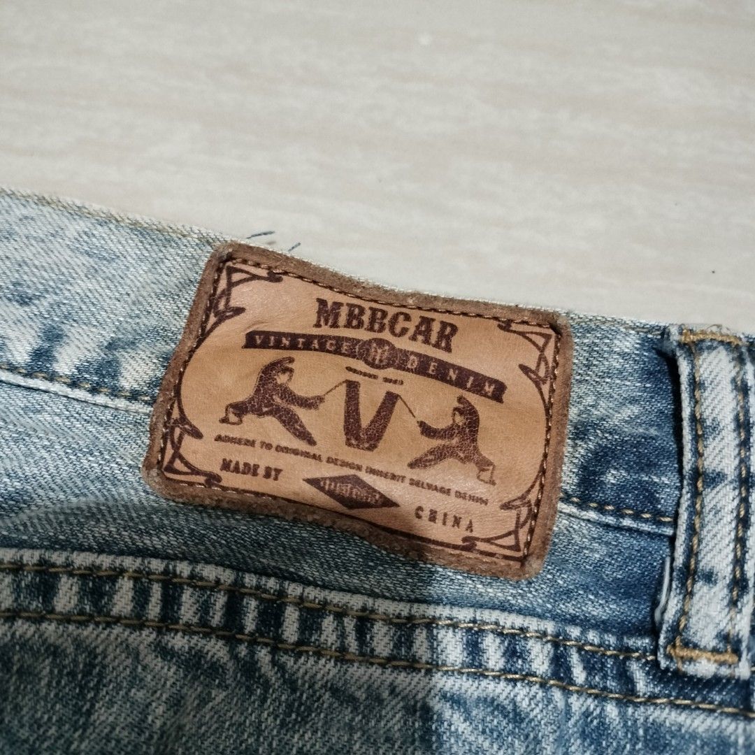 MBBCAR SELVEDGE JEANS (Category: Jeans) located in Sariaya. Submitted by social_animalz (Listing ID 1463296088, Image 3). Description: waist: 34 length: 38.25 inches leg opening: 6.75 inches shipping fee is not included.