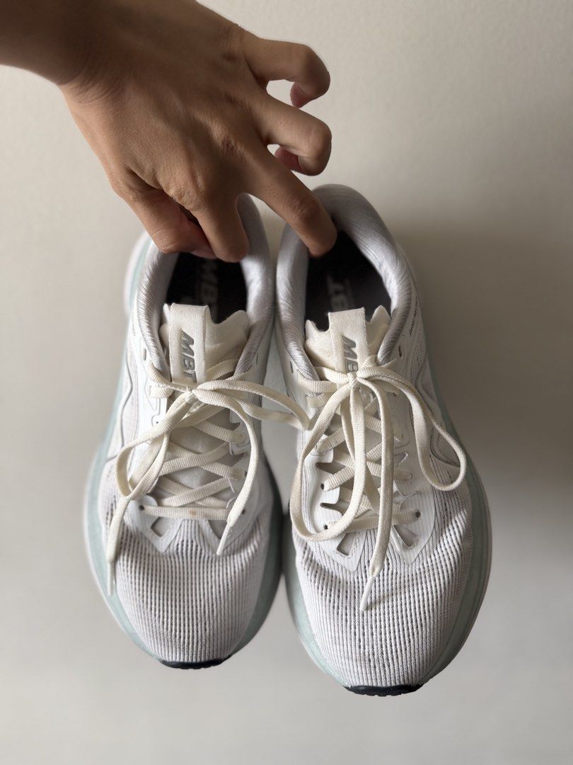 MBT White Running Shoes Size 8.5 (Category: Sneakers) located in Manila. Submitted by yasminehannah (Listing ID 1463123047, Image 1). Description: used 3x only. great for running. even for hyrox training cos the grip is great for sled push / pull. original price is PHP 9,895. .