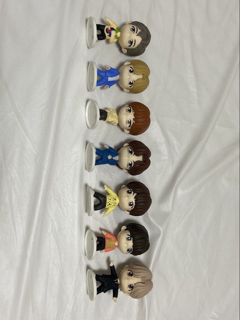 McDonald's BTS Meal Tiny TAN Figures Complete Set (Throwback & Encore Edition) (Category: Designer & Blind Box Toys) located in Samal. Submitted by badbetch (Listing ID 1463129300, Image 2). Description: - Complete set of McDo BTS Meal Tiny TAN collectible figures (Throwback & Encore) - Includes 2 boxes: 1 red, 1 purple (No photocards) - Limited edition collaboration - 600 per set (1000 for both sets) Strictly sold as set only!!! MOP: GCASH MOD: 