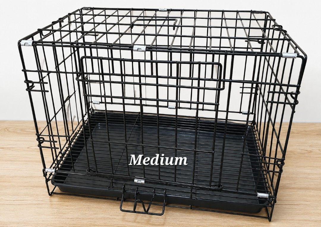 Medium Black Coated Folding Pet Cage with Tray (Category: Homes & Other Pet Accessories) located in Manila. Submitted by charjin26839472 (Listing ID 1463120956, Image 2). Description: - Medium-sized black coated pet cage - Includes removable plastic tray for easy cleaning - Folds flat for convenient storage - Ideal for small dogs or cats & animals - Secure latches for safety Store Hours • Monday to Saturday Morning: 8:00 AM – 12:00 NN Afternoon: 