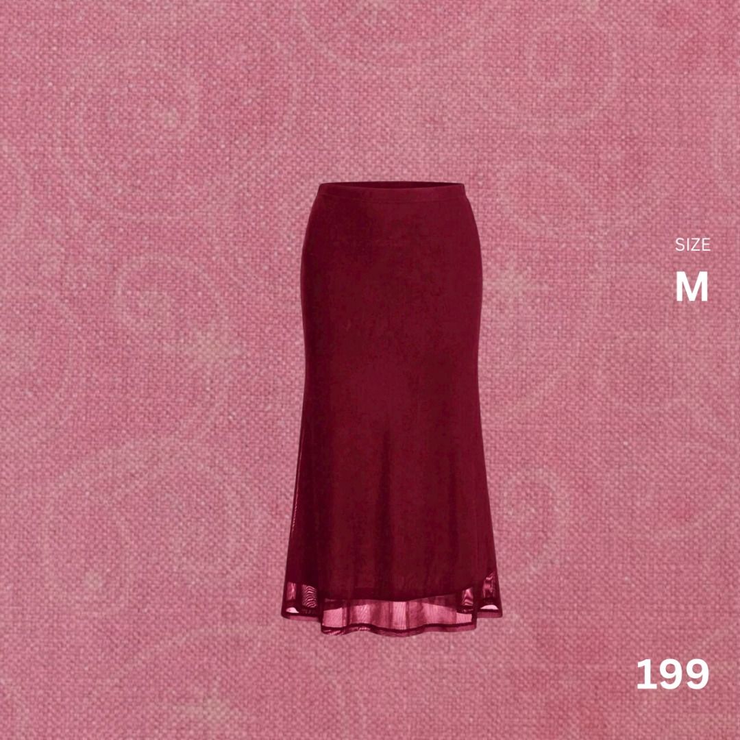 MESH FISH TAIL SKIRT (Category: Skirts) located in Manila. Submitted by j.saell (Listing ID 1463231280, Image 1). Description: Size: M Used once Loc: Sampaloc, Manila MOD: Meet up/Lalamove/J&T MOP: Cash/Gcash/MariBank.