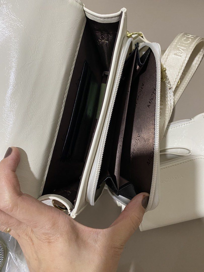 Michaela Crossbody Bag with 2 purses (Category: Cross-body Bags) located in Quezon City. Submitted by challelscloset (Listing ID 1463230843, Image 3). Description: never used decluttering.