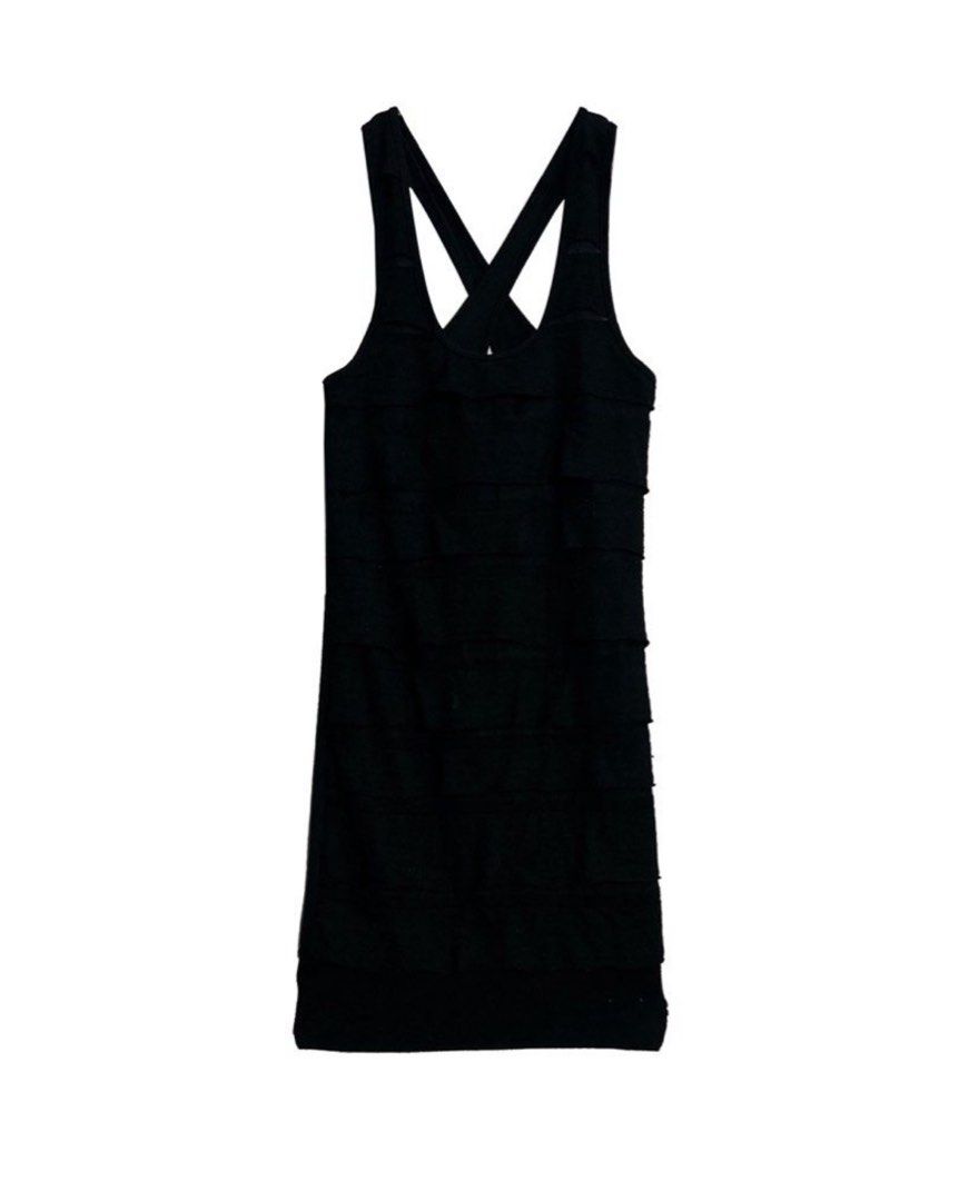 MILEY CYRUS for BCBG MAX AZRIA (Category: Sleeveless) located in Davao. Submitted by sart0ria85 (Listing ID 1463263231, Image 1). Description: A black sleeveless lengthy top with ruffles. RAYON AND COTTON combination. MADE IN CHINA 🇨🇳 XSMALL. Size 2-3 EXCELLENT CONDITION (92/100) .