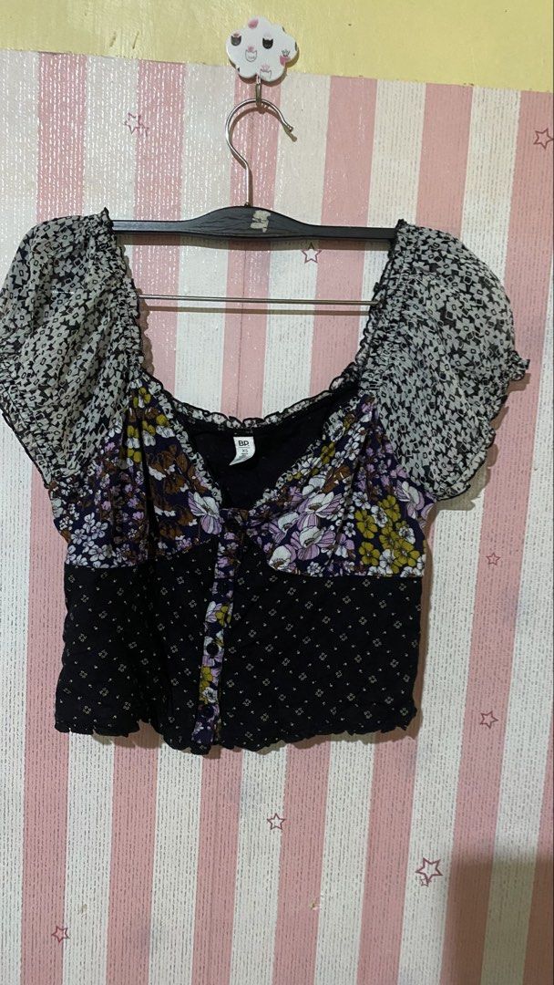 Milkmaid babydoll coquette whimsy patchwork top (Category: Blouses) located in President Roxas. Submitted by cocoa_chanel (Listing ID 1463186823, Image 2). Description: .