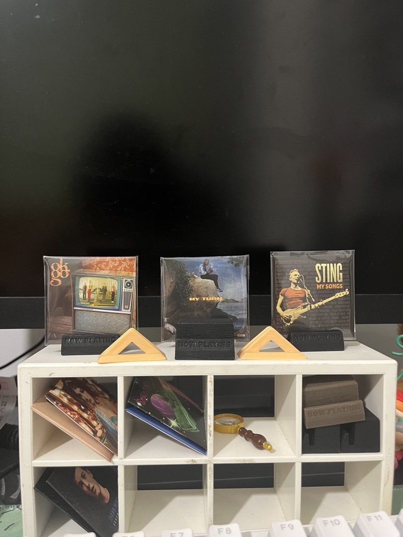 Mini Brands Vinyl (Category: CDs & DVDs) located in Paranaque City. Submitted by lmbss (Listing ID 1463139414, Image 1). Description: - 88rising 'My Turn' CD - Sting 'My Songs' CD - Both CDs include 'Now Playing' stands - Additional CDs included - Magnifying glass also included - Great collection for music enthusiasts.