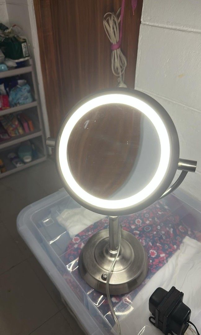 Mirror with light (Category: Lighting) located in Marikina City. Submitted by joyful.finds (Listing ID 1463160446, Image 3). Description: 110v.