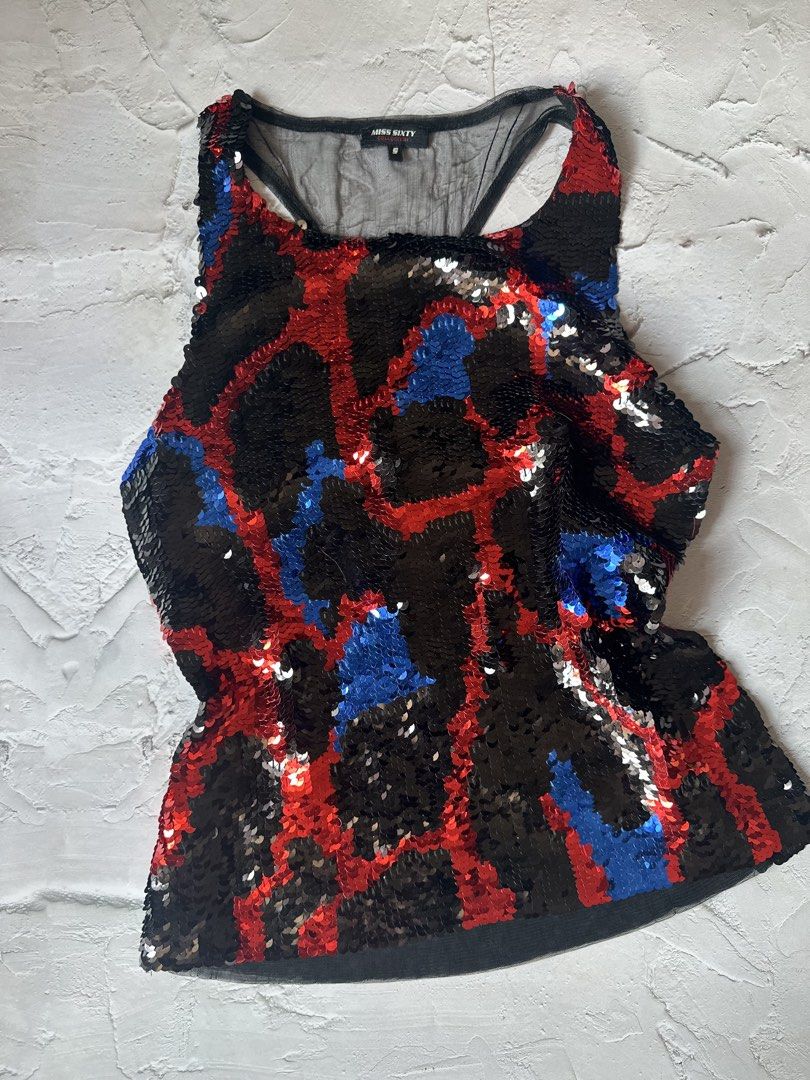 Miss Sixty Sequin Meshback Top (Category: Sleeveless) located in Makati City. Submitted by hdn.rck (Listing ID 1463231196, Image 1). Description: .