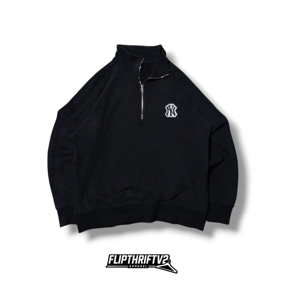 MLB Half Zip Jacket (Category: Coats, Jackets and Outerwear) located in San Jose del Monte. Submitted by jmpladero (Listing ID 1463130101, Image 1). Description: 💎 MLB Half Zip Jacket Condition: Excellent Condition Size: Large Color Rate: 9.8/10 (Suede fabric) Issue: None Color may vary to lighting Width 24 Length 28 Mine 499 ⚠️ Flaker will be posted.