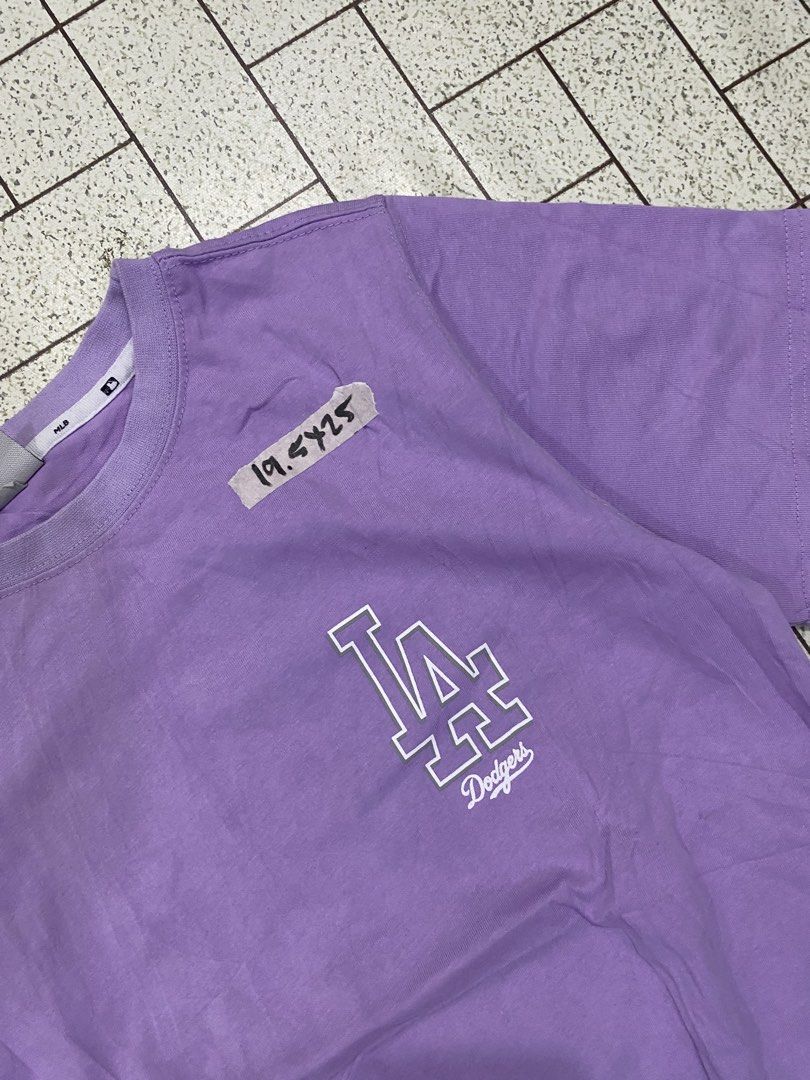 MLB LA Dodgers Purple T-shirt (Category: Tshirts & Polo Shirts ) located in Manila. Submitted by sepamorash53558 (Listing ID 1463245102, Image 2). Description: - Purple LA Dodgers T-Shirt - Iconic LA logo on front and back - Comfortable polyester-cotton blend - Ideal for casual wear - A must-have for any Dodgers fan!.