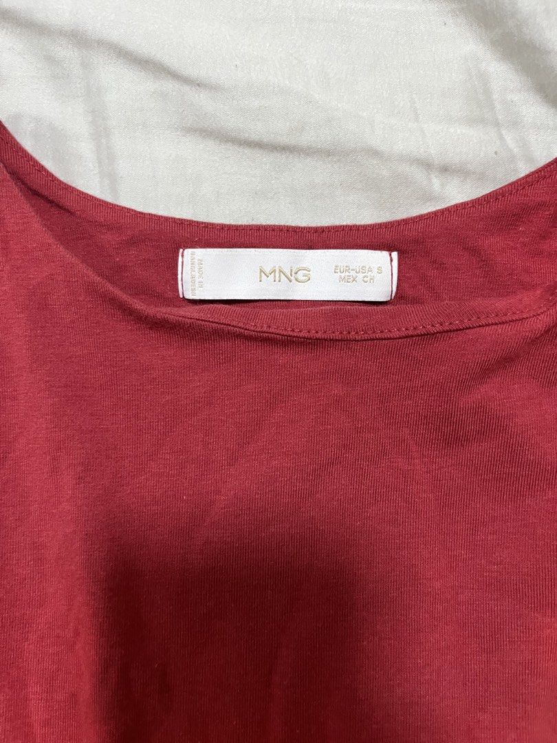 MNG Red Sleeveless Top Size S (Category: Sleeveless) located in Makati City. Submitted by diannecheryl (Listing ID 1463179464, Image 2). Description: - MNG red sleeveless top - Size S - Comfortable and casual - Perfect for layering or wearing solo - Easy to pair with various bottoms - Ideal for everyday outfits.