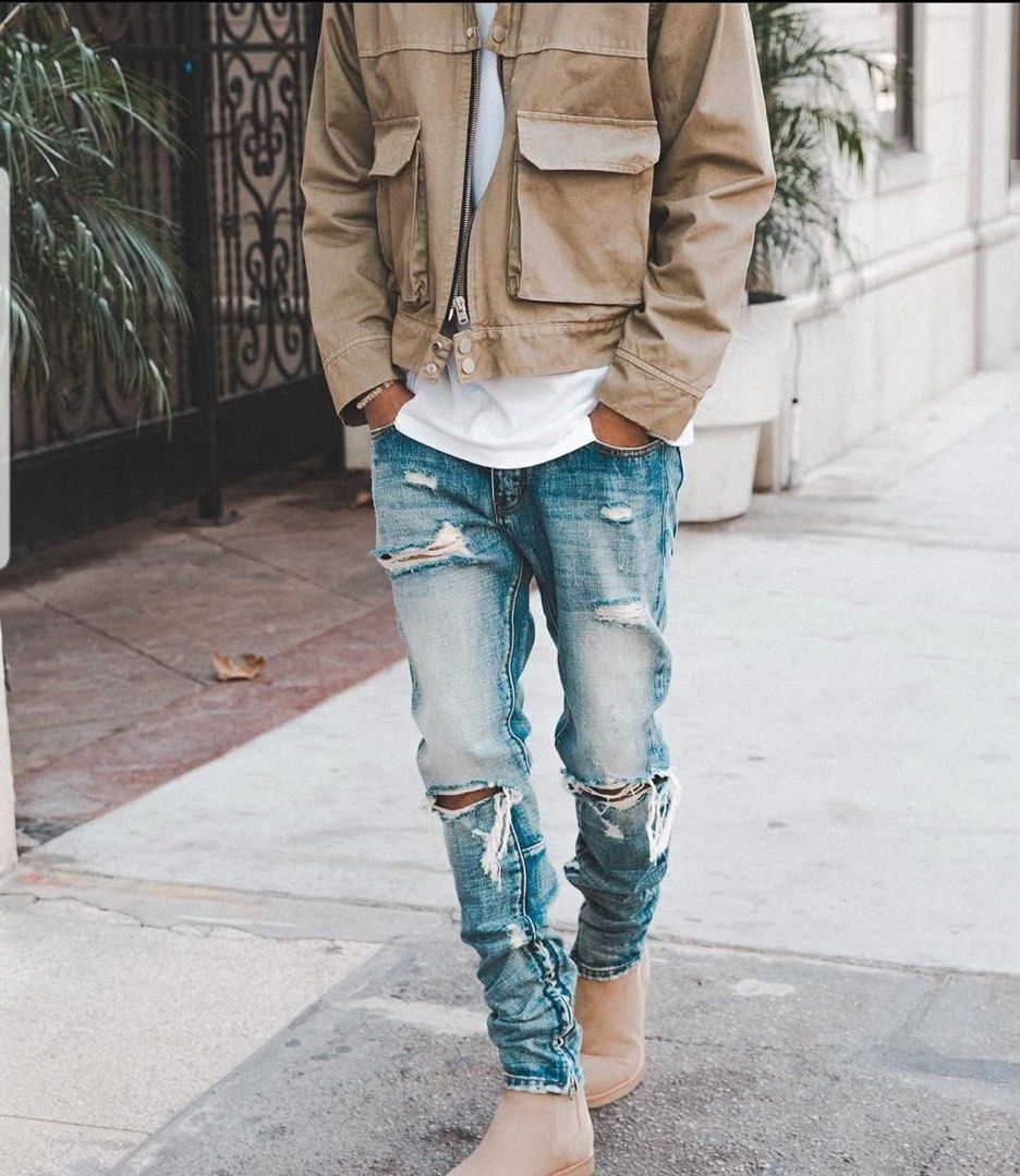 MNML M1 Denim Pants (Category: Jeans) located in Tarlac. Submitted by jekzxkie (Listing ID 1463161609, Image 1). Description: MNML M1 Denim Pants (Blue / Distressed) Details: Brand / Model: MNML M1 Denim Condition: Brand New with Tags (BNWT) 💯 Size: 33 Features: Classic distressed details, slim/tapered fit, signature ankle zipper/zippered cuffs Price: ₱1,500 Location / Shipping: Tarlac City Shipping: Lalamove / Grab / J&T (buyer handles fee) 📩 