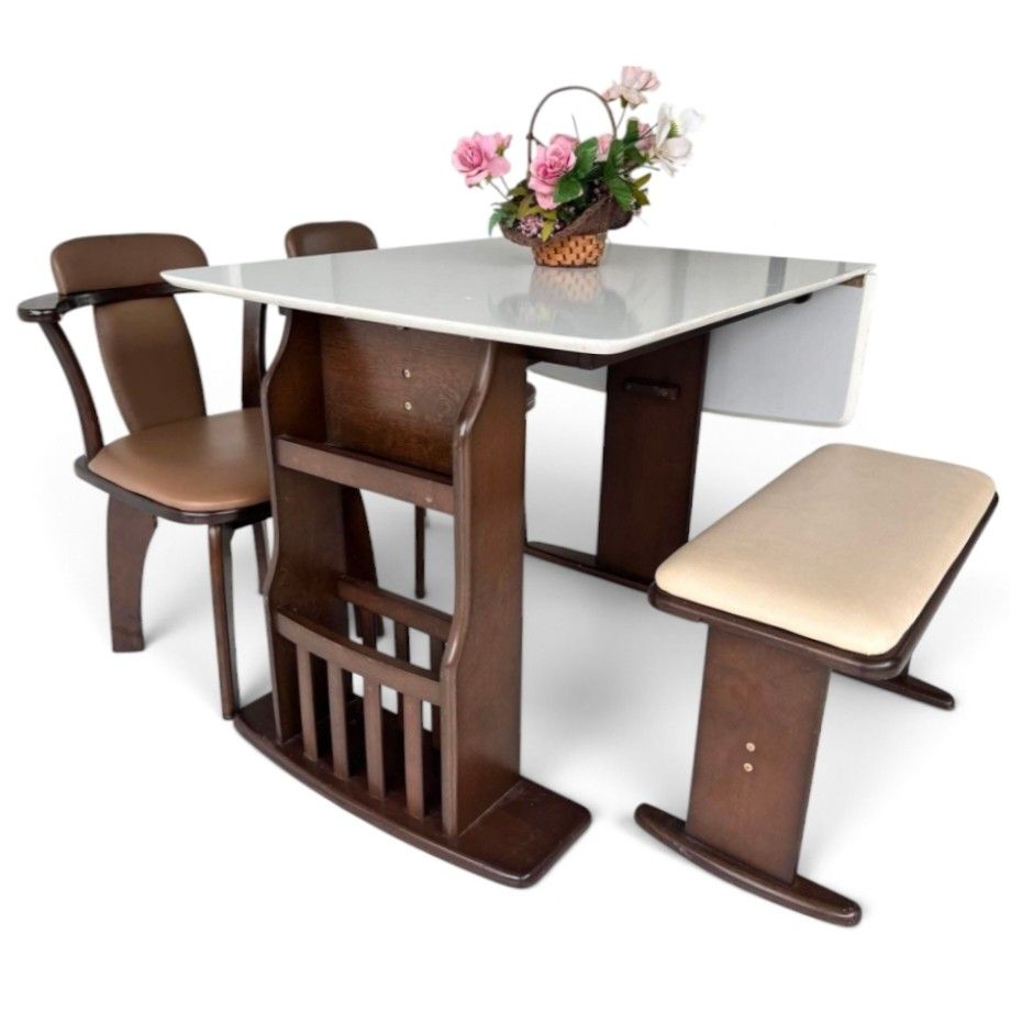 MODERN MINIMALIST STYLE 4-6 SEATER MULTI-FUNCTIONAL DROP-LEAF/EXTENDABLE SOLID WOOD DINING SET WITH MAGAZINE RACK (Category: Tables & Sets) located in Bulacan. Submitted by by_adette (Listing ID 1463298348, Image 3). Description: MODERN MINIMALIST STYLE 4-SEATER MULTI-FUNCTIONAL DROP-LEAF/EXTENDABLE SOLID WOOD DINING SET WITH MAGAZINE RACK Measurements: L48"xW30"xH29" (Folded).