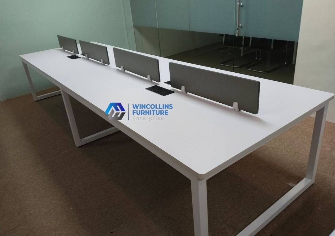 MODULAR WORKSTATION 4 SEATERS OFFICE PARTITION (Category: Office Furniture & Fixtures) located in Caloocan City. Submitted by wincollins34516 (Listing ID 1463141145, Image 2). Description: MODULAR WORKSTATION CUBICLES OFFICE PARTITION 📩 For inquiries and a FREE quotation, message us today! Ms. Mia 📱 09772709168 📘 Wincollins Furniture Enterprise Direct Suppliers We offer: ✔️ Customized Reception Table ✔️ Gang Chairs ✔️ L-Shape Executive Table ✔