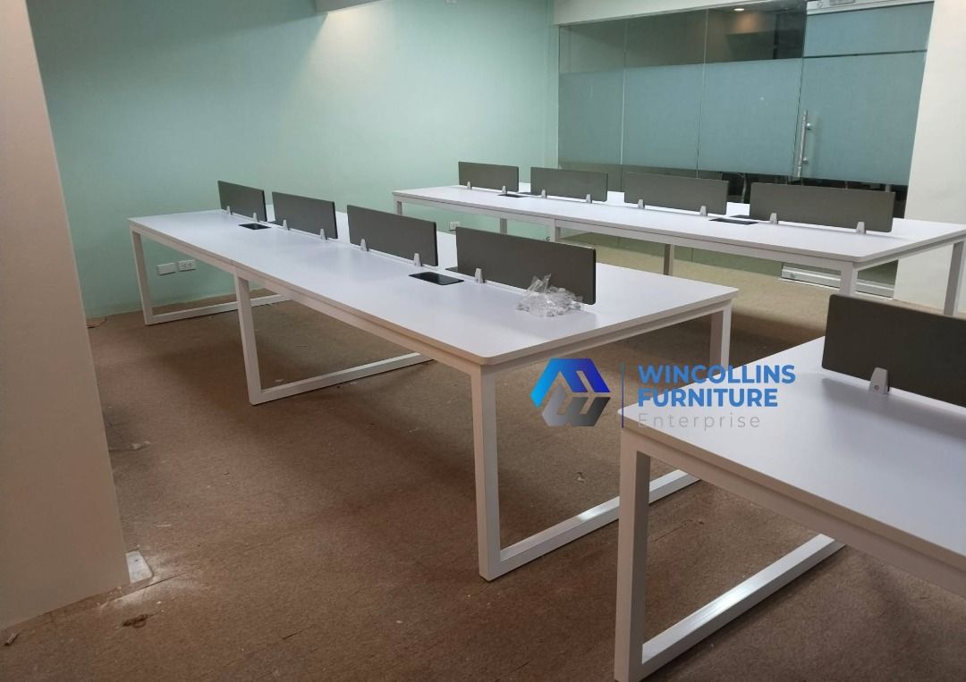 MODULAR WORKSTATION 4 SEATERS OFFICE PARTITION (Category: Office Furniture & Fixtures) located in Caloocan City. Submitted by wincollins34516 (Listing ID 1463141145, Image 1). Description: MODULAR WORKSTATION CUBICLES OFFICE PARTITION 📩 For inquiries and a FREE quotation, message us today! Ms. Mia 📱 09772709168 📘 Wincollins Furniture Enterprise Direct Suppliers We offer: ✔️ Customized Reception Table ✔️ Gang Chairs ✔️ L-Shape Executive Table ✔