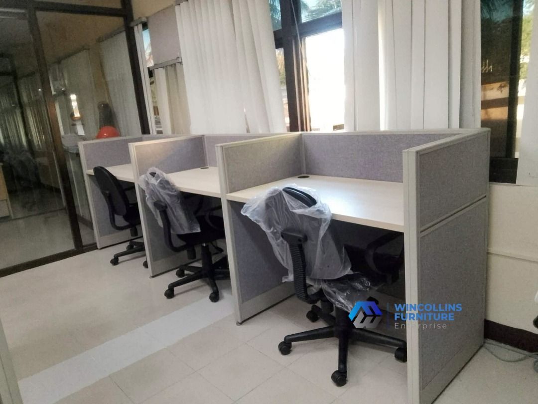 MODULAR WORKSTATION CUBICLE OFFICE PARTITION - FABRIC WITH/WITHOUT GLASS PARTITION (Category: Office Furniture & Fixtures) located in Caloocan City. Submitted by wincollins34516 (Listing ID 1463130440, Image 2). Description: MODULAR WORKSTATION CUBICLES OFFICE PARTITION 📩 For inquiries and a FREE quotation, message us today! Ms. Mia 📱 097******68 📘 Wincollins Furniture Enterprise Direct Suppliers We offer: ✔️ Customized Reception Table ✔️ Gang
