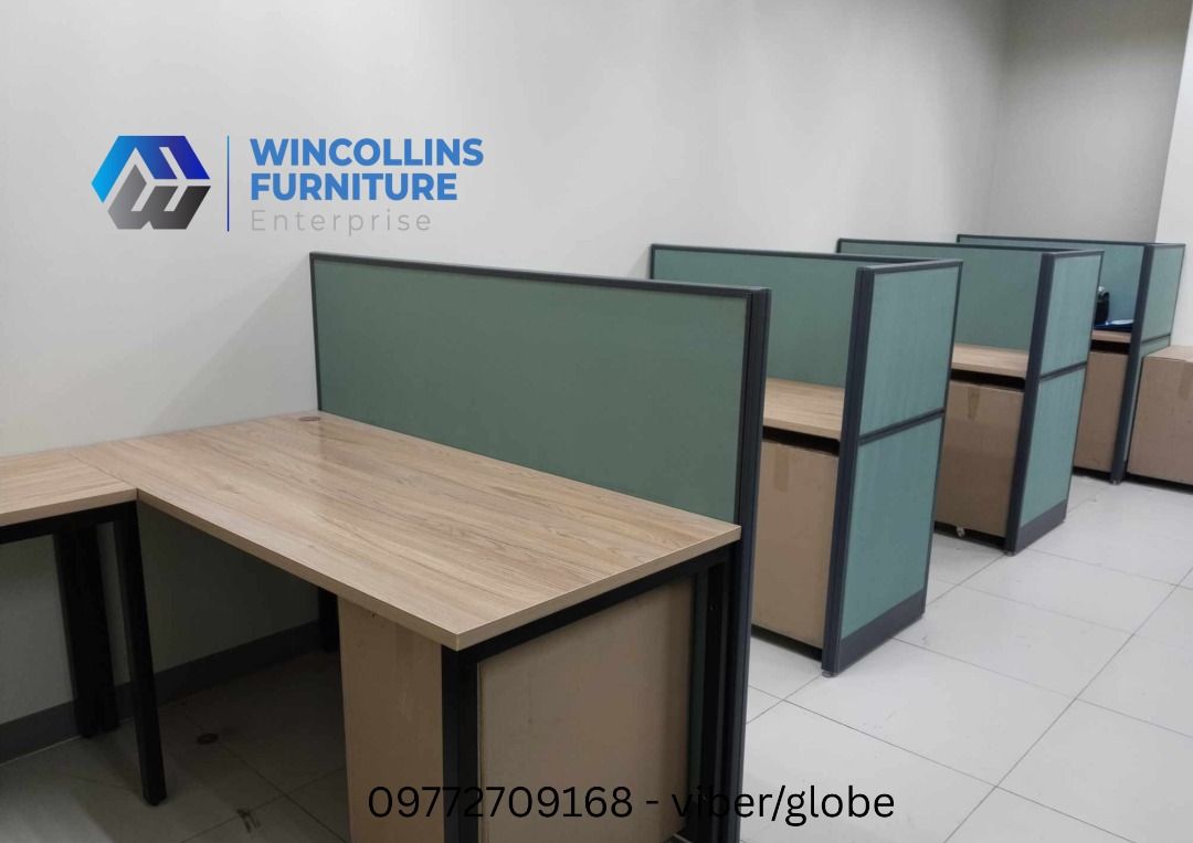 Modular workstation cubicles/table office partition (Category: Office Furniture & Fixtures) located in Caloocan City. Submitted by wincollins34516 (Listing ID 1463135168, Image 3). Description: MODULAR WORKSTATION CUBICLES OFFICE PARTITION 📩 For inquiries and a FREE quotation, message us today! Ms. Mia 📱 09772709168 📘 Wincollins Furniture Enterprise Direct Suppliers We offer: ✔️ Customized Reception Table ✔️ Gang Chairs ✔️ L-Shape Executive Ta