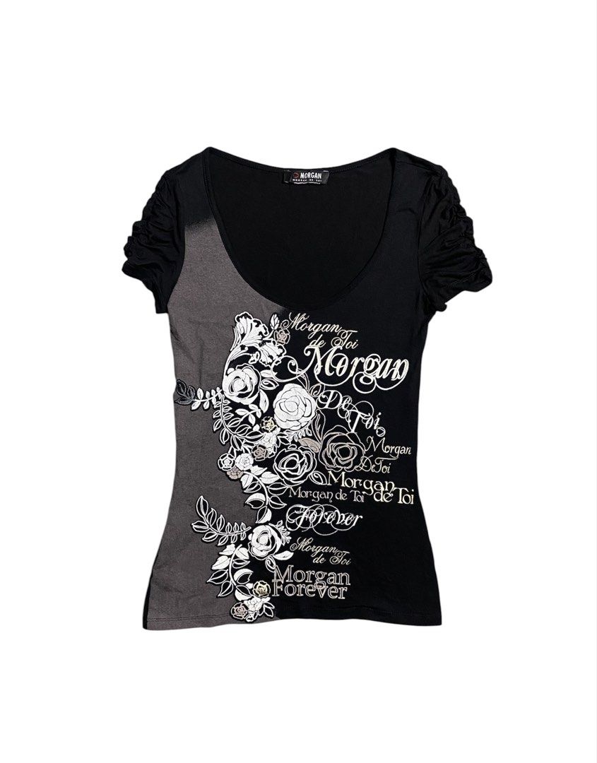 Morgan De Toi Tops (Category: Blouses) located in Iloilo. Submitted by anything_goesph (Listing ID 1463257432, Image 1). Description: 14 inch pit to pit 24.5 inch lenght 5.5 inch sleeve 14 inch shoulder 9.5/10 see photos for details.