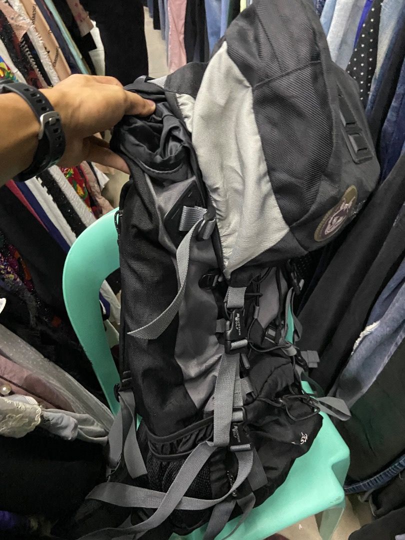 Mountain Wolf (Owl 55L) +10L (Category: Backpacks) located in Caloocan City. Submitted by cheapnthrifted4400 (Listing ID 1463229690, Image 3). Description: Mountain Wolf Owl 55 Liters Authentic Excellent to new condition (see last photo) Brandnew retails for ₱6k++ Features: 1 main compartment, 1 zipper lower pocket, 2 adjustable side pockets, 2 stick fixed device, 2 mesh side pockets, 1 extensible head cap, 1 set of water bag fixed device, 1 set 