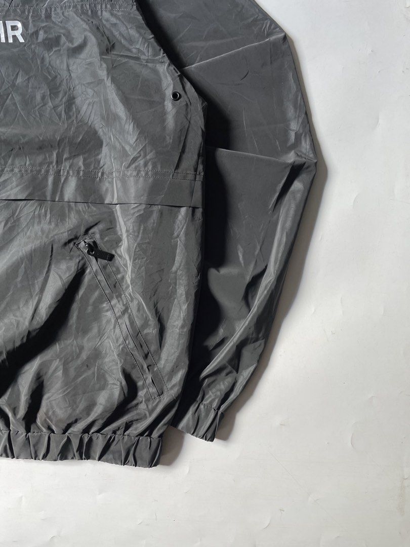 M+RC Noir Hmu Mid Zipper Reflective Logo Track Jacket (Category: Coats, Jackets and Outerwear) located in Baguio. Submitted by chronicles_cache (Listing ID 1463264815, Image 2). Description: Condition: Great Size tagged: M Width: 23.5 Length: 28.5 Shoulder: 20 Sleeve: 26.5 .
