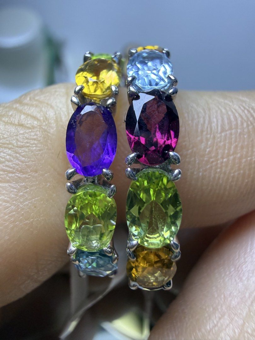 Multigem Eternity Ring - full (Category: Rings) located in Baguio. Submitted by mooi.kuryba (Listing ID 1463224408, Image 2). Description: Bring a burst of sparkle to your style with our dazzling multigem eternity ring—a vibrant celebration of color, elegance, and timeless beauty. 🌈 Perfect for any occasion, and now you can own it! ✨ Brand New in S925 Setting ✨ Natural Multigems full eternity ring 💍 Faceted Oval cut 💎 Size 7 & 8 💍 @ 4,588 PHP