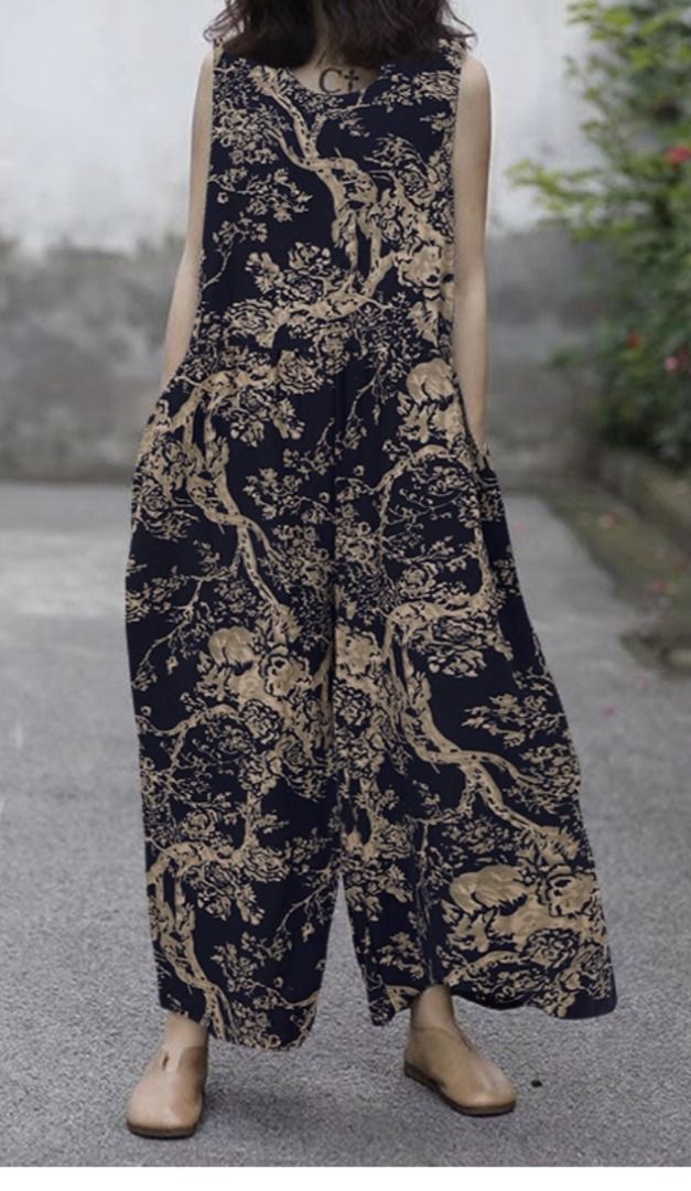 Navy Blue Printed Jumpsuit (Category: Jumpsuits) located in Quezon City. Submitted by purpleberry.98 (Listing ID 1463214517, Image 2). Description: .