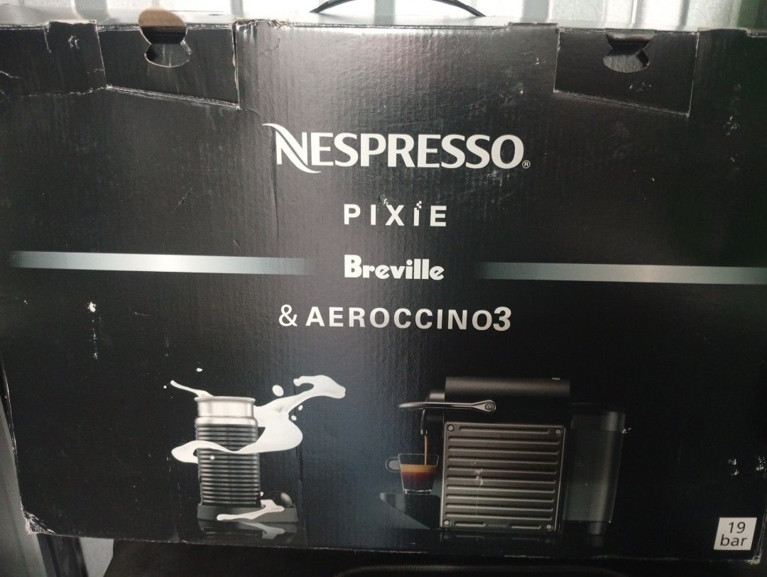 Nespresso Pixie Coffee Machine (Category: Coffee Machines & Makers) located in Singapore. Submitted by manunited1503 (Listing ID 1463137641, Image 3). Description: Note that plug is AU plug, needs adaptor.