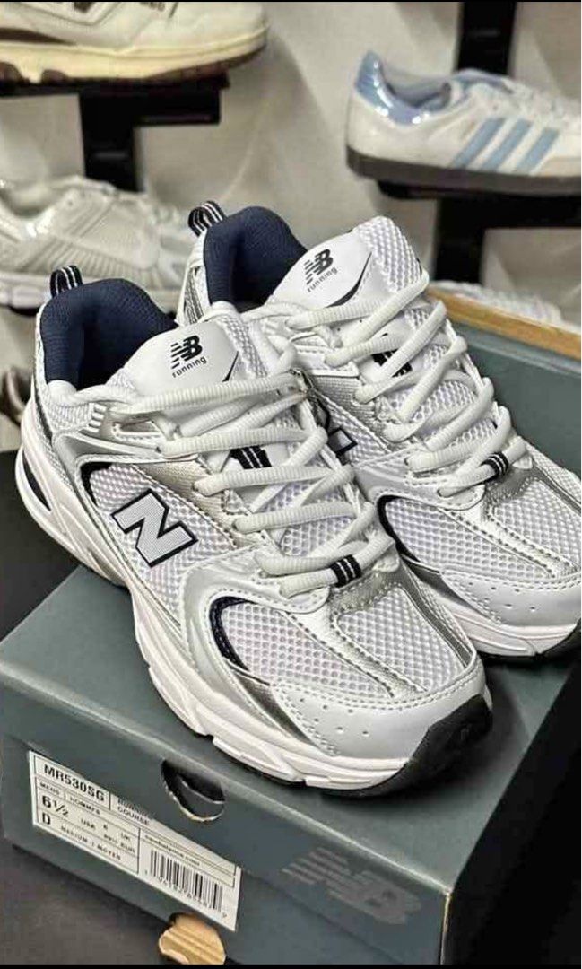 New balance 530 (Category: Shoe inserts) located in Las Pinas. Submitted by tiffanypaguirigan (Listing ID 1463242283, Image 1). Description: ‼️ For Sale ‼️ Original Brand New Shoes From korea soul Brand: New Balance 530 Colorway: Silver Blue Size: 36 and 37 RFS: Wrong size.