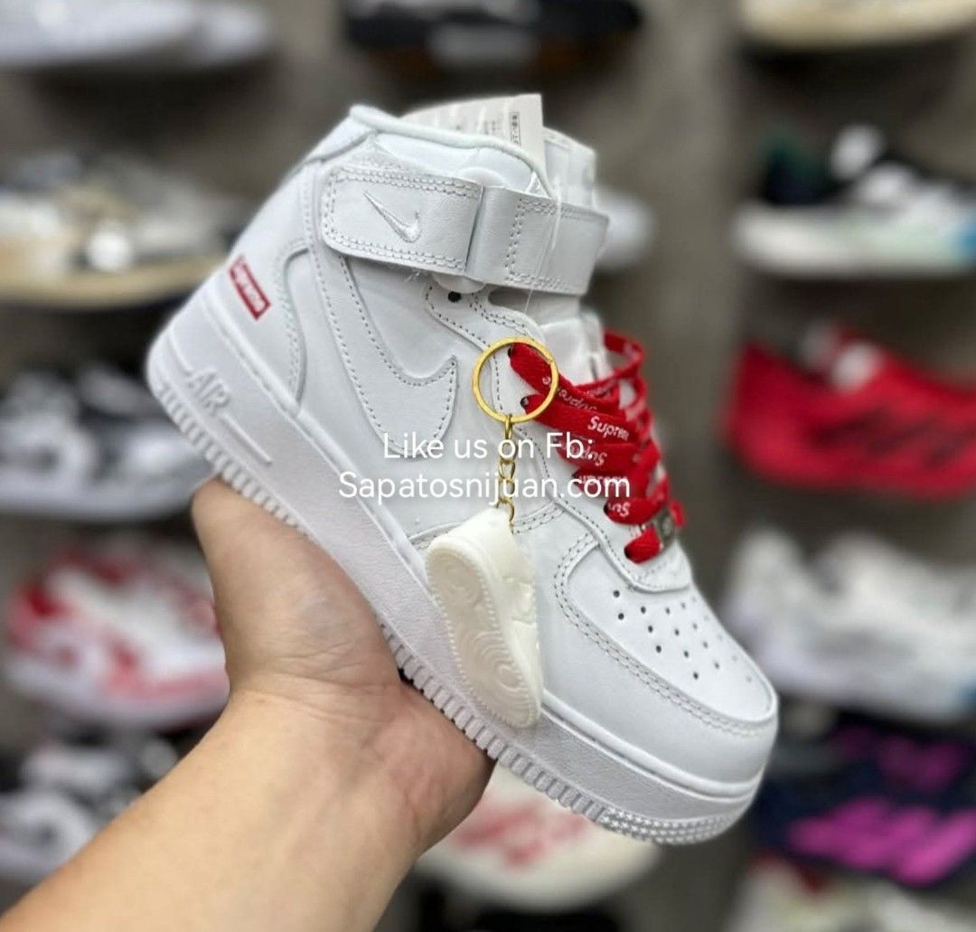 Nike Air Force 1 Mid x Supreme (Category: Sneakers) located in Manila. Submitted by tinderosince2106 (Listing ID 1463261850, Image 1). Description: For Men and Women available size 36,37,38,39,40 41,42,43,44,45 Sameday delivery.