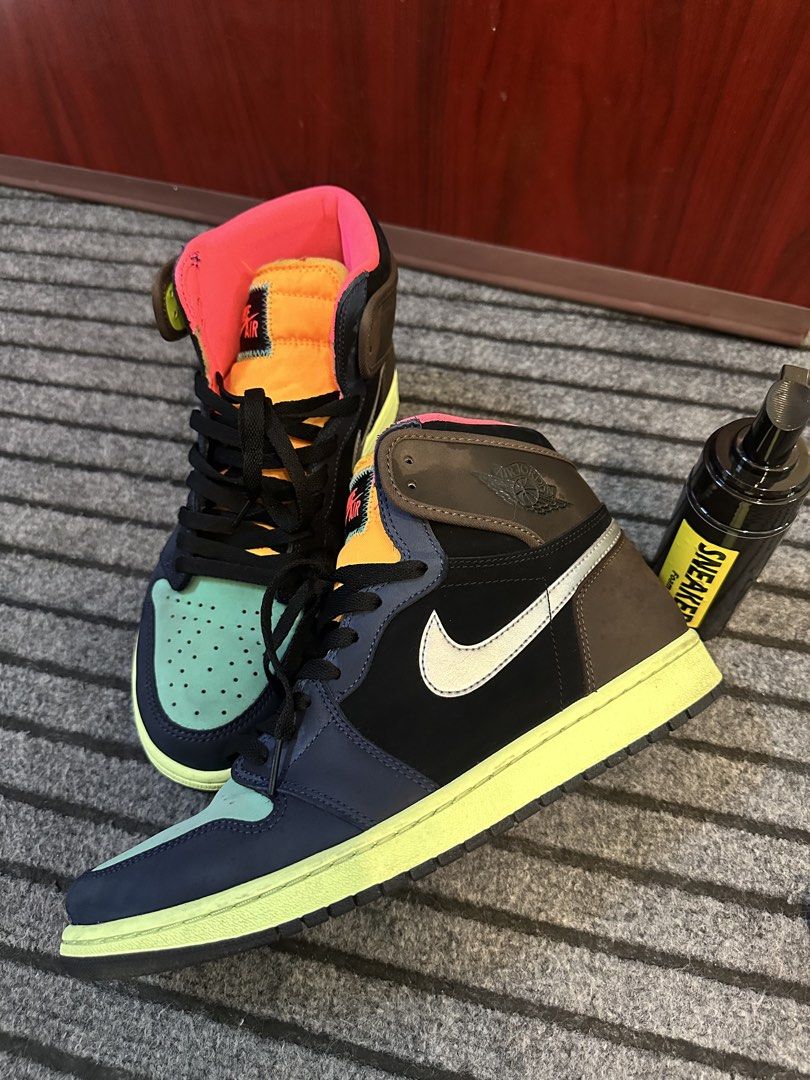 Nike Air Jordan 1 High OG "Multi-Color" (Category: Sneakers) located in Manila. Submitted by lei_arcel (Listing ID 1463276007, Image 3). Description: - Authentic Nike Air Jordan 1 High OG sneakers - Striking colorway: Black, Navy, Mint Green, Orange, and Pink - Distinctive light yellow soles - Ideal for sneaker collectors and enthusiasts.