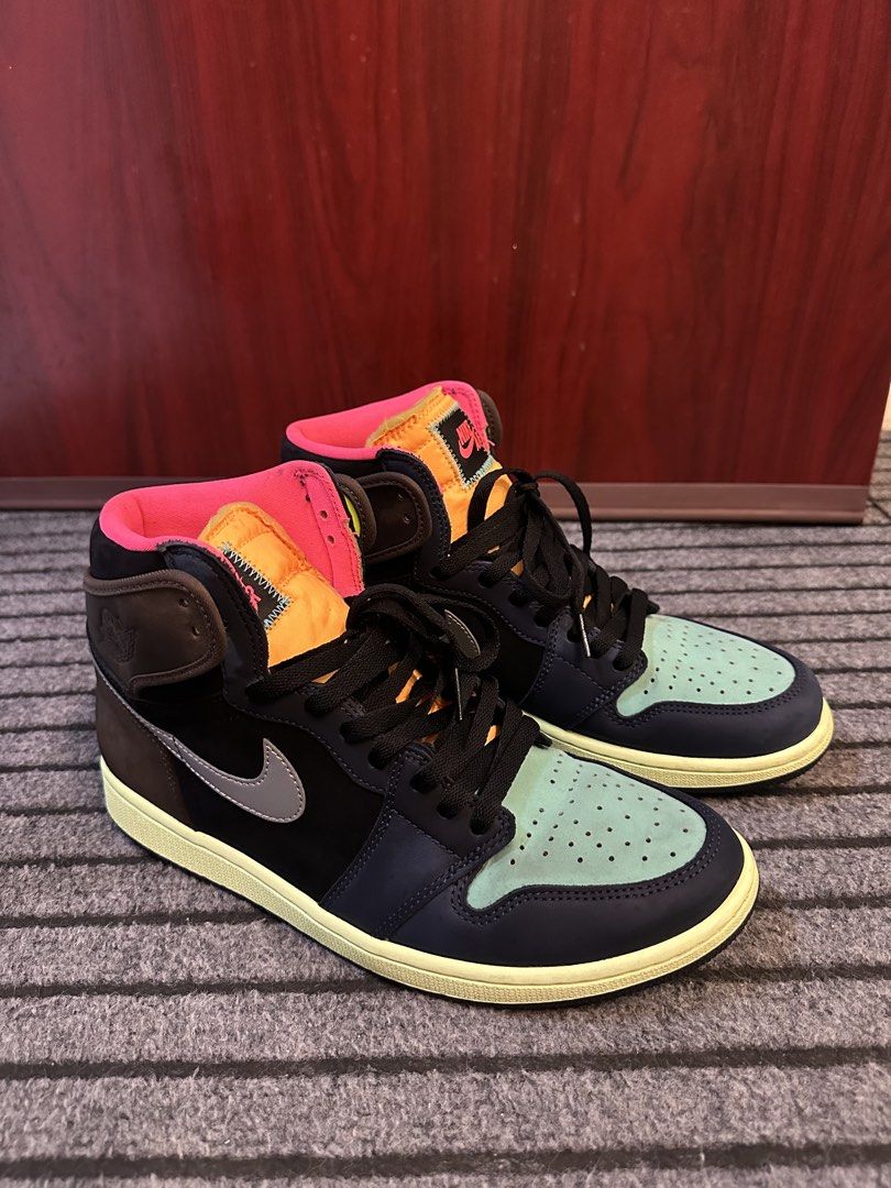 Nike Air Jordan 1 High OG "Multi-Color" (Category: Sneakers) located in Manila. Submitted by lei_arcel (Listing ID 1463276007, Image 1). Description: - Authentic Nike Air Jordan 1 High OG sneakers - Striking colorway: Black, Navy, Mint Green, Orange, and Pink - Distinctive light yellow soles - Ideal for sneaker collectors and enthusiasts.