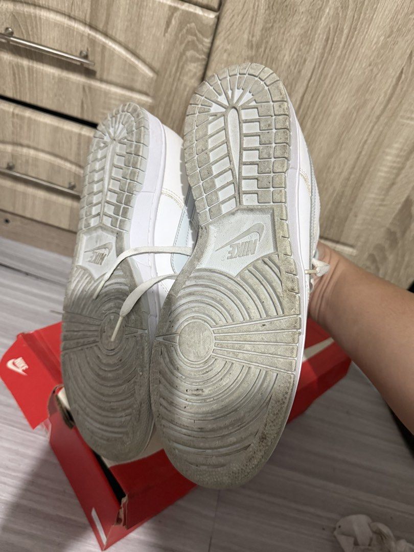 Nike Dunk Low White Sneakers (Category: Sneakers) located in Manila. Submitted by marlboxspace (Listing ID 1463305780, Image 3). Description: - Classic White Nike Dunk Lows - Shows some signs of wear on soles and uppers - Plenty of life left for continued use - Includes original box - Perfect addition to any sneaker collection Konting cleaning lang naka tambak lang used 3x lang siguro palinis nalang bought is for 6k+ ata.