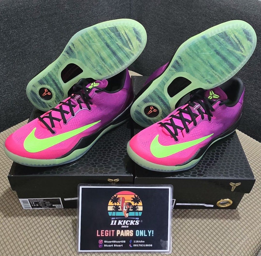Nike Kobe 8 mambacurial (Category: Sneakers) located in Muntinlupa City. Submitted by stuartstuart08 (Listing ID 1463259553, Image 2). Description: - Nike Kobe 11 Elite Low - "Brave Blue" edition - Vibrant pink and neon green colorway - Ideal for basketball or casual wear - Comes with original box - Please check photos for condition details availqble size 10.5 & 12 bnds alabang area📍.