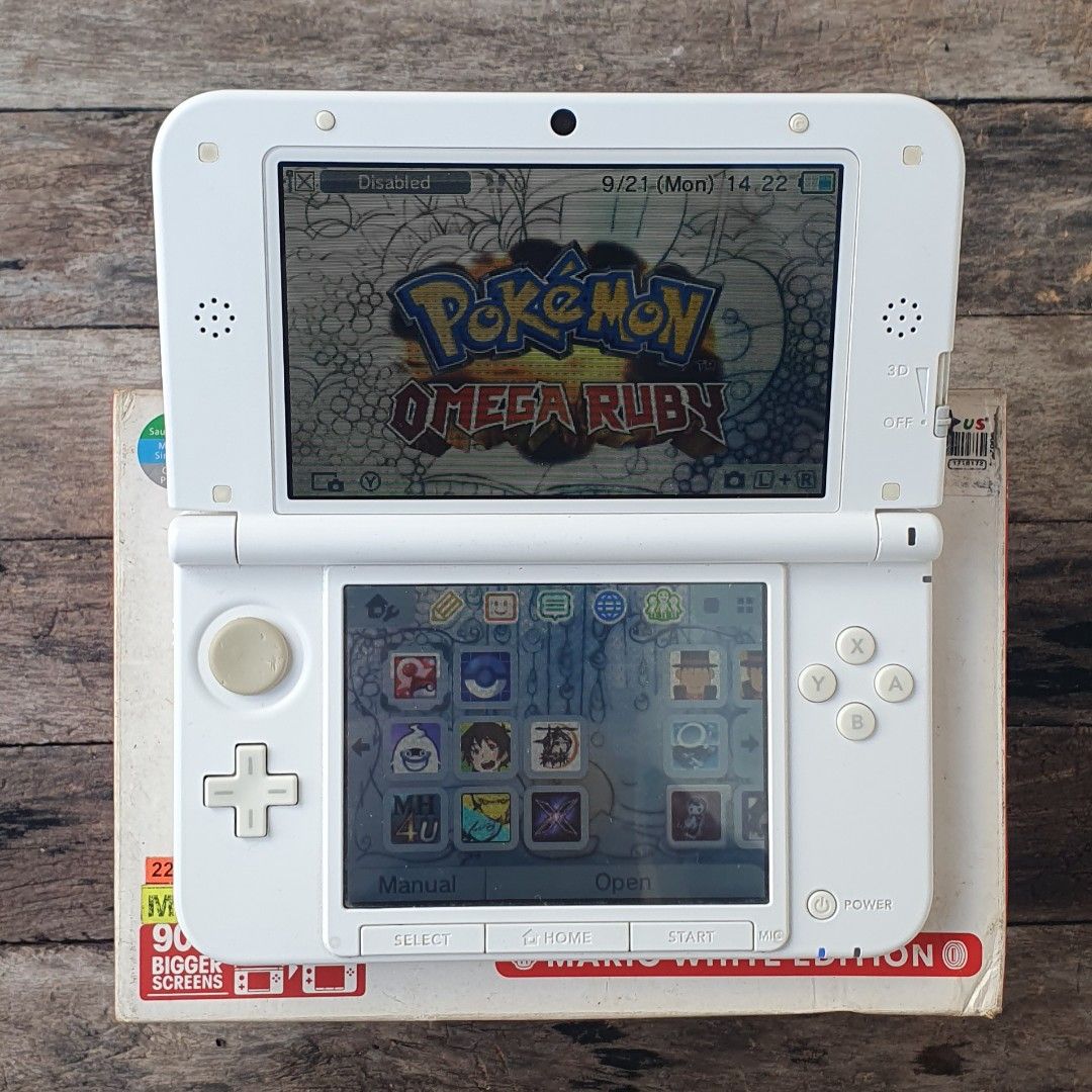 Nintendo 3DS XL Mario White Edition Console (Category: Nintendo) located in Marikina City. Submitted by kulangot666 (Listing ID 1463186058, Image 2). Description: no issue, casing not mint CFW 32GB Memory Card Original 220v Charger with Box FIRST TO PAY BASIS NO RESERVATION Pick up Location: Marikina City Shipped via Lalamove or JnT NO TRADE, AUTO PASS LOW BALLER.