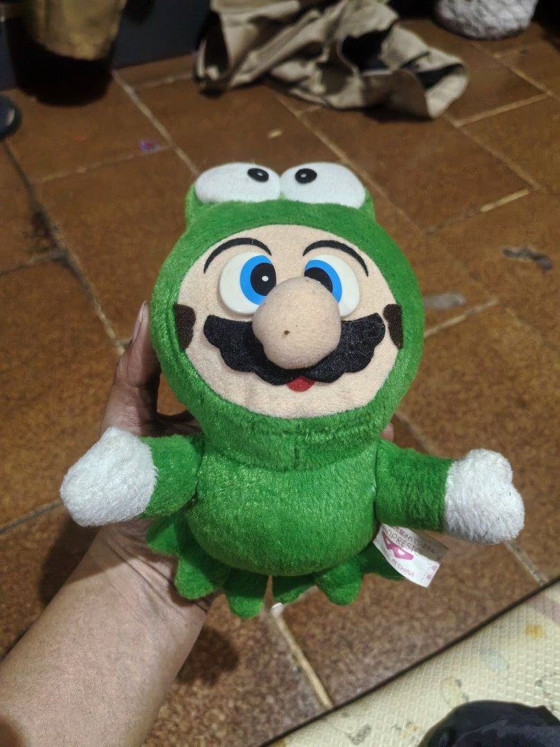 Nintendo Super Mario Frog Mario Plush Toy (Category: Plushies & Soft Toys) located in Paranaque City. Submitted by furugiyafinds (Listing ID 1463181380, Image 1). Description: - Authentic Super Mario Frog plush toy - Features Mario in his iconic Frog Suit - Super soft and cuddly material - Comes with the official Nintendo tag attached - Ideal for collectors and playtime fun.