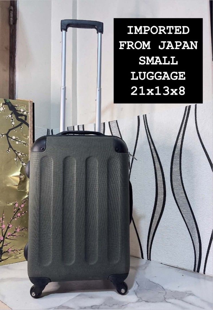 No Brand (Category: Luggage) located in Manila. Submitted by jzjapansurplus (Listing ID 1463242132, Image 1). Description: 🇯🇵IMPORTED FROM JAPAN ORIGINAL NO BRAND DECLARED SMALL SIZE LUGGAGE 🇯🇵 🎯 LIGHTWEIGHT 🎯 SMOOTH 360 WHEELS 🎯 POLYCARBONATE CASE 🎯 TOP AND SIDE HANDLE CARRY 🎯 SMOOTH PUSH HANDLE TROLLEY 🎯 WIDE SPACE CAPACITY NO ISSUE...