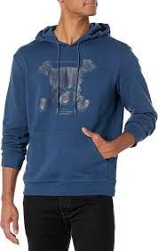Oakley Hoodie Jacket (Category: Coats, Jackets and Outerwear) located in Manila. Submitted by icamalicdem29 (Listing ID 1463150322, Image 1). Description: teal-blue pullover hoodie featuring a distressed graphic skull and text logo detail on the chest, along with a front kangaroo pocket.