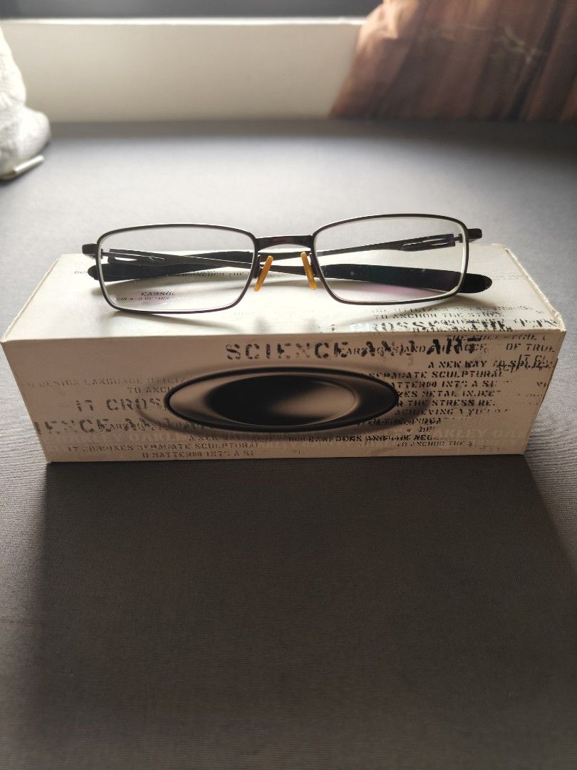 Oakley OX5046-0353 Eyeglasses Frame (Category: Sunglasses & Eyewear) located in Caloocan City. Submitted by crib_of_good_deals (Listing ID 1463119996, Image 1). Description: for collectors or looking ng Oakley specs na may dating. - Brand: Oakley - Model: OX5046-0353 - Color: In Pewter frame with oxidised nose pads - Condition: Clean, ready for new lenses - Includes: Original box - Ideal for: Everyday wear - 100% original. bought it in Singapore 