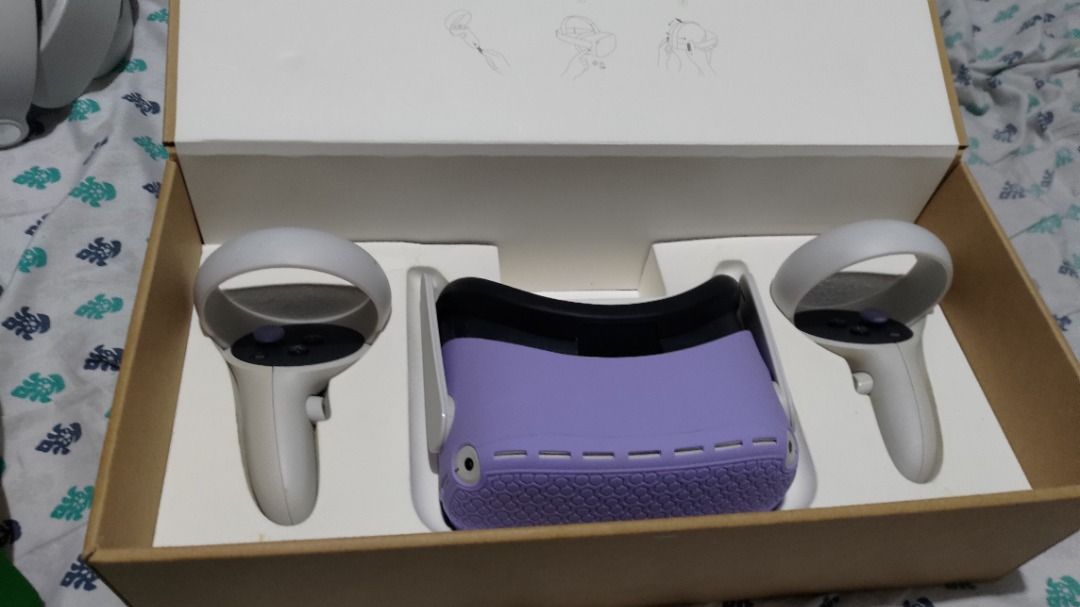 Oculus Quest 2 VR Headset with Controllers and Accessories (Category: Others) located in Marikina City. Submitted by killerjinx04 (Listing ID 1463128948, Image 2). Description: - Oculus Quest 2 VR headset - Includes controllers - Comes with a VR mask accessory - All packed in the original box - Ready for your virtual adventures! For sale only quest 2 128gb complete accessories. Pwede meet up, pwede shipping, pero mas prefer na sa bahay mismo para