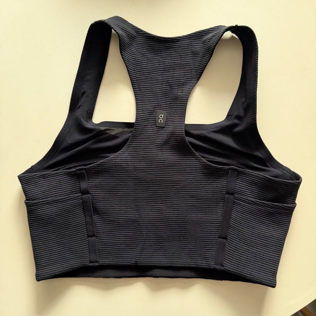 On Black Sports Bra (Category: Activewear) located in Manila. Submitted by yasminehannah (Listing ID 1463127206, Image 3). Description: Original. can fit small to medium. Used 2x only. no pads which i actually prefer. original price: PHP 5,000.