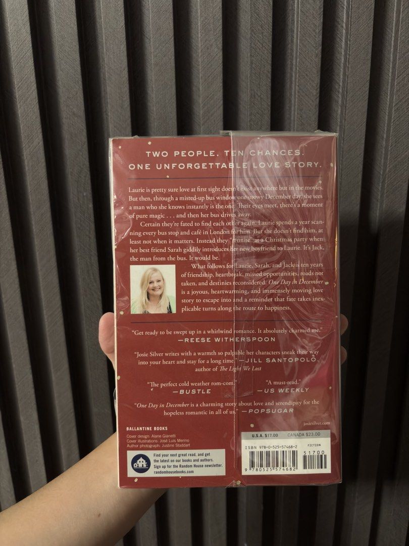 One Day in December by Josie Silver (Category: Storybooks) located in Manila. Submitted by chaptersinthecloset (Listing ID 1463292515, Image 3). Description: Brand new. Bought for book collection! Rfs: Declutter .