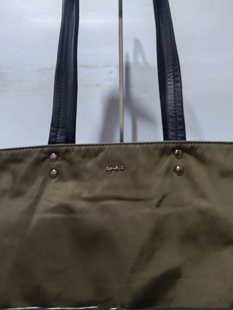 Original AGNES B (Category: Shoulder Bags) located in Cabuyao City. Submitted by secondhand.shop.ph (Listing ID 1463311949, Image 2). Description: Sale❗️Sale❗️Sale❗️ Original Agnes B Almost new condition Large-XL Nylon /genuine leather trim 📌First to pay!.