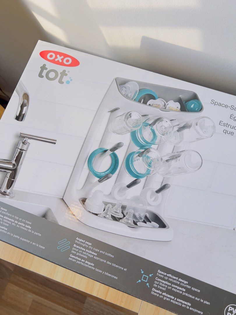 OXO TOT Space-Saving Drying Rack for Bottles & Accessories (Category: Breastfeeding & Bottle Feeding) located in Taguig. Submitted by alxthegr (Listing ID 1463206581, Image 2). Description: OXOTOT Space-Saving Drying Rack ✨ Practical and compact drying rack, perfect for small kitchens and limited counter space. • Space-saving design • Great for drying bottles, cups, utensils & kitchen items • Sturdy and stable • Easy to assemble and use • Compact