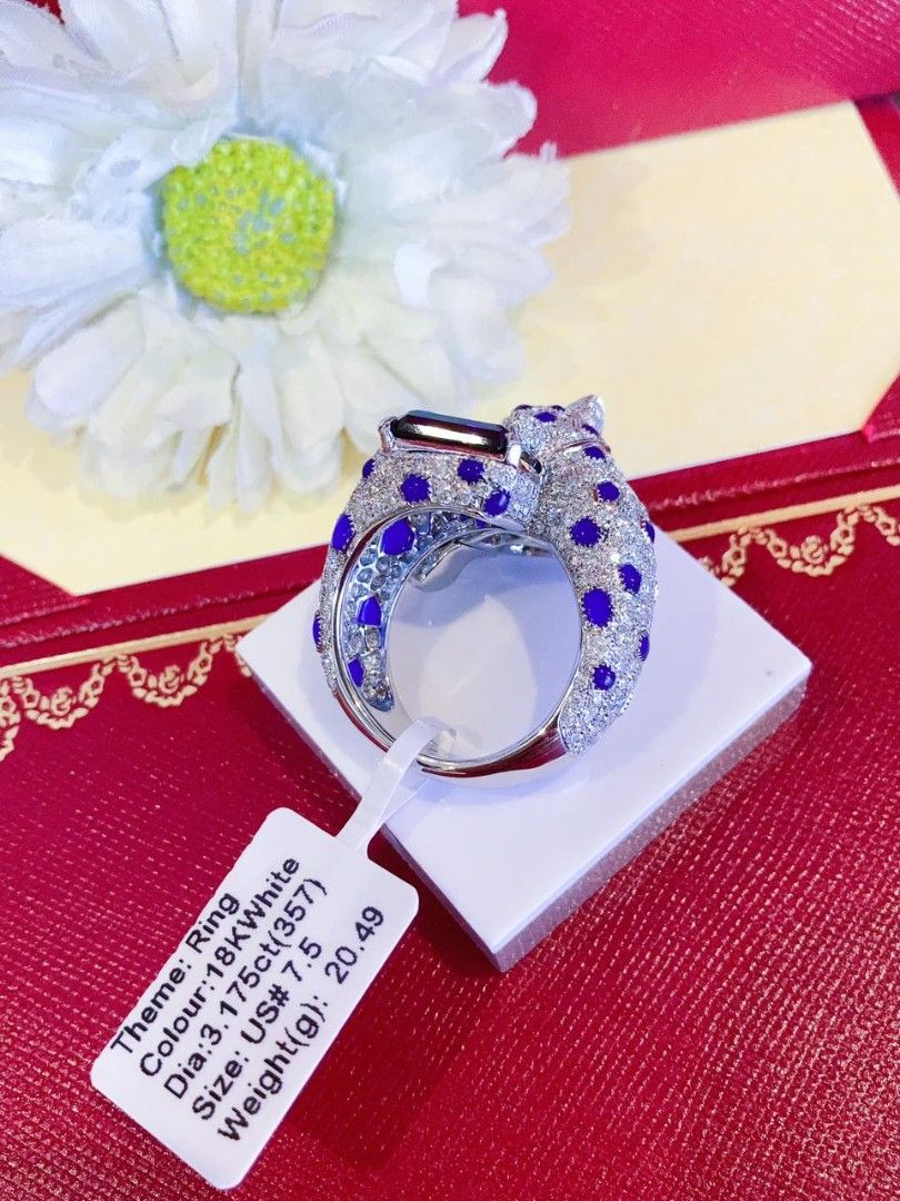panther diamond blue sapphire ring 18k gold hk setting (Category: Rings) located in Manila. Submitted by primejewelry (Listing ID 1463227713, Image 2). Description: pm for the price.