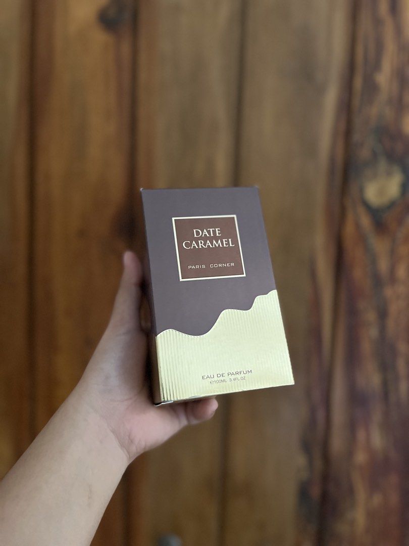 Paris Corner Date Caramel Eau De Parfum 100ml (Category: Fragrance & Deodorants) located in Bacolod City. Submitted by vintage_vogue6100 (Listing ID 1463205685, Image 1). Description: - Paris Corner Date Caramel Eau De Parfum - 100ml bottle - Sweet, caramel fragrance - Suitable for everyday or special occasions - Comes in original packaging - Reason for selling: Too many perfumes.