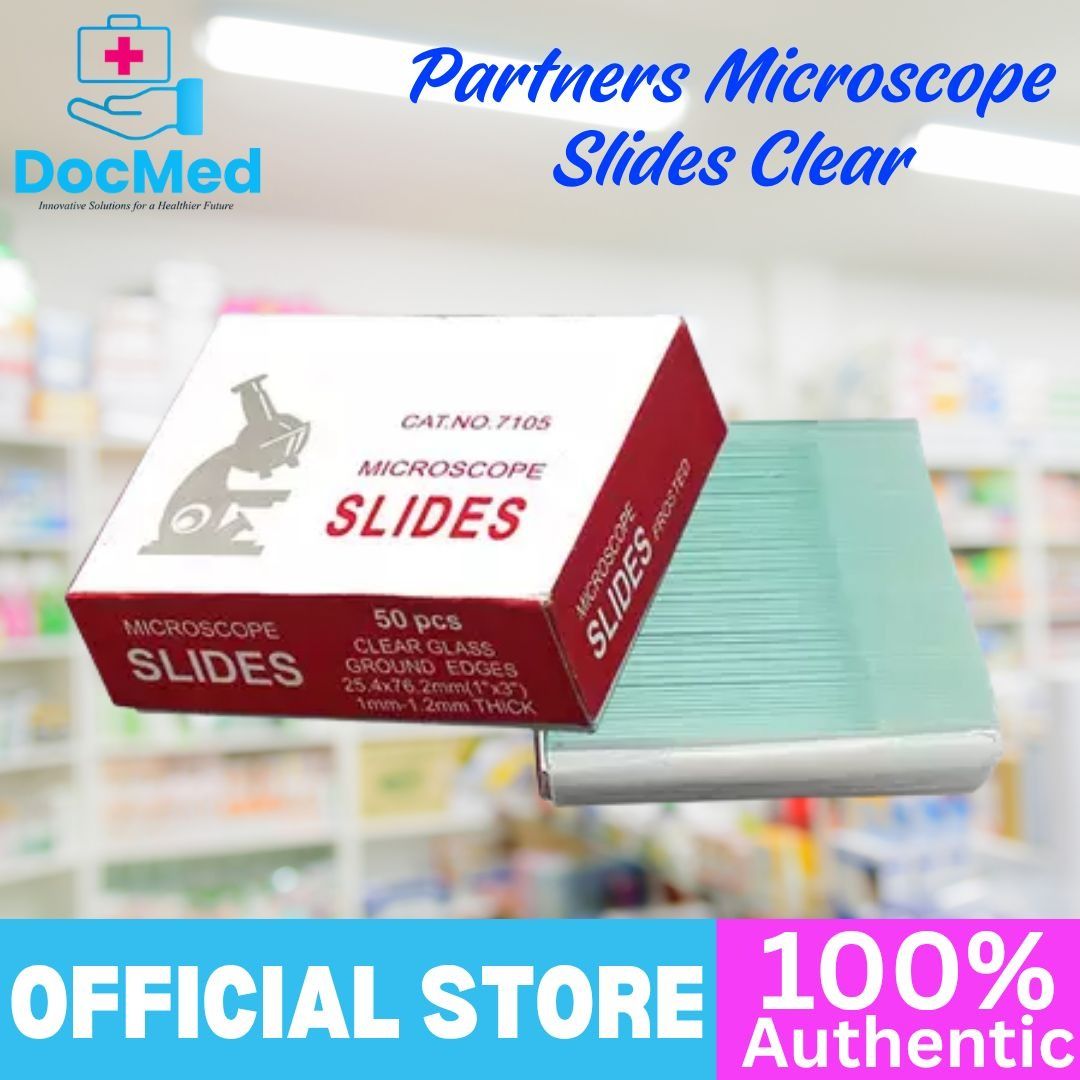 PARTNERS MICROSCOPES SLIDES 7102 CLEAR (PLAIN) (Category: Medical Supplies & Tools) located in Quezon City. Submitted by zee_010200 (Listing ID 1463179334, Image 1). Description: - 50 PCS PER BOX - CLEAR GLASS GROUND EDGES - 25.4 X 76.2mm (1 X 3").