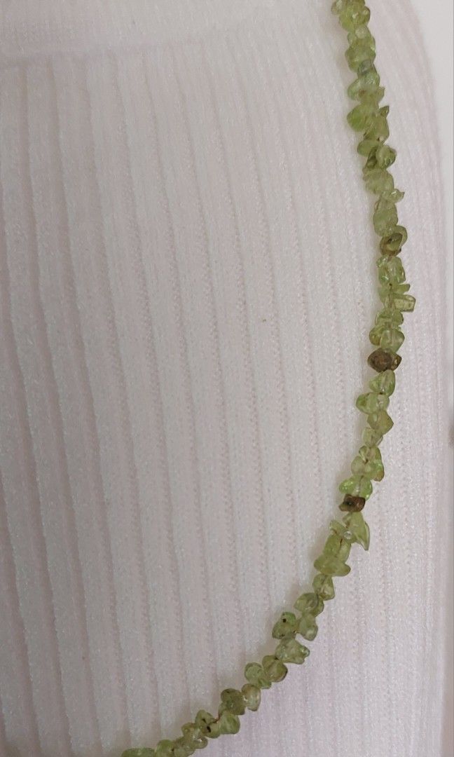 Peridot Necklace (Category: Necklaces) located in Gapan. Submitted by purseofjune (Listing ID 1463136830, Image 2). Description: 16" + 2" extension chain choker type chip beads 2 pcs available.