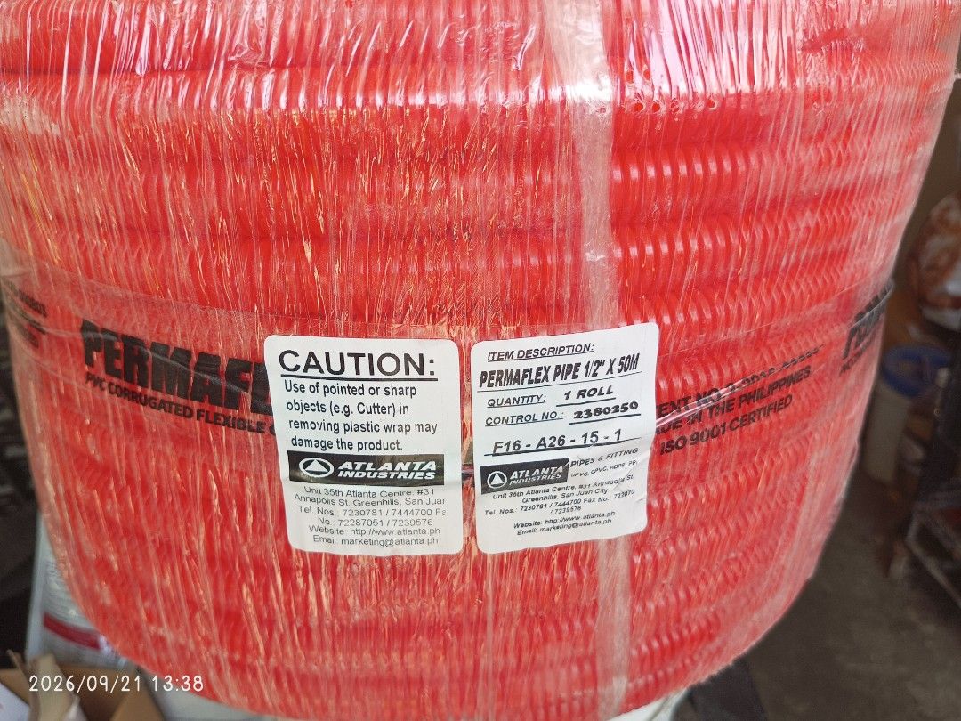 Permaflex Pipe 1/2" X 50M (Category: Construction & Building Materials) located in Muntinlupa City. Submitted by marim45981 (Listing ID 1463169435, Image 1). Description: - 1 roll - pipes - fitting - 12" x 50M .